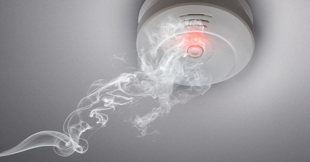 carbon monoxide detector alarm in picture