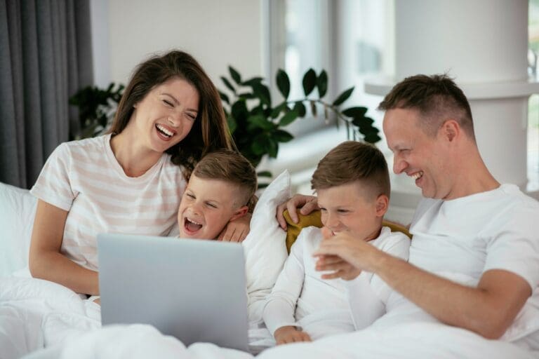 A family enjoys their air conditioning