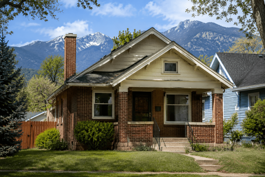 image showing an older home in Colorado with bricked exterior.