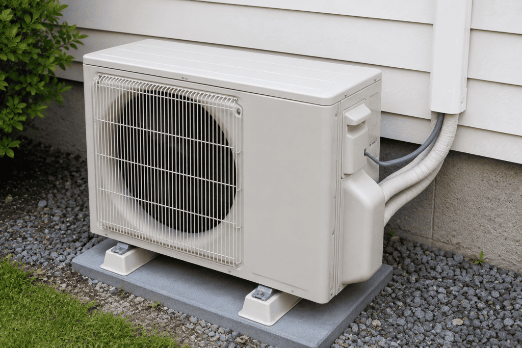 HVAC Unit by house exterior