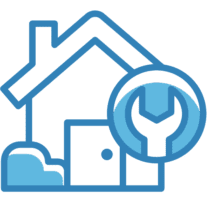 home repair icon in blue